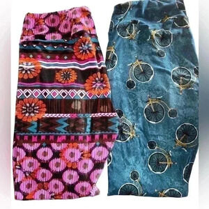 Lularoe TC‎ “unicorns” leggings bundle of 2pk! VGUC. Slight wear& pilling.
